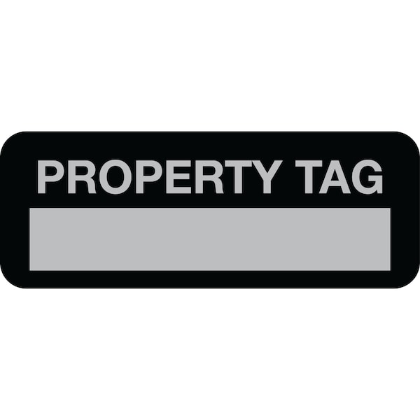 Lustre-Cal Property ID Label PROPERTY TAG5 Alum Black 2in x 0.75in 1 Blank No Pad, 100PK 253740Ma1K0000 - main